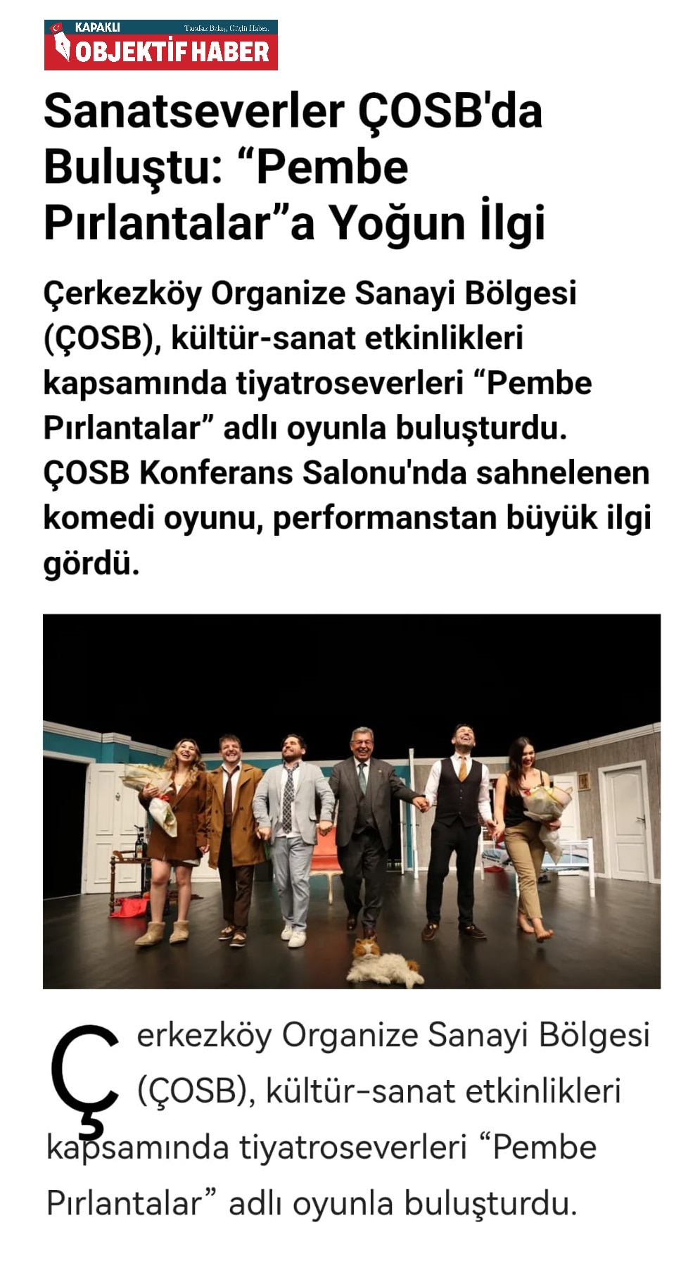 Sanatseverler ÇOSB’da Buluştu: “Pembe Pırlantalar”a Yoğun İlgi