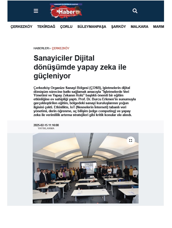 Sanayiciler Dijital dönüşümde yapay zeka ile güçleniyor