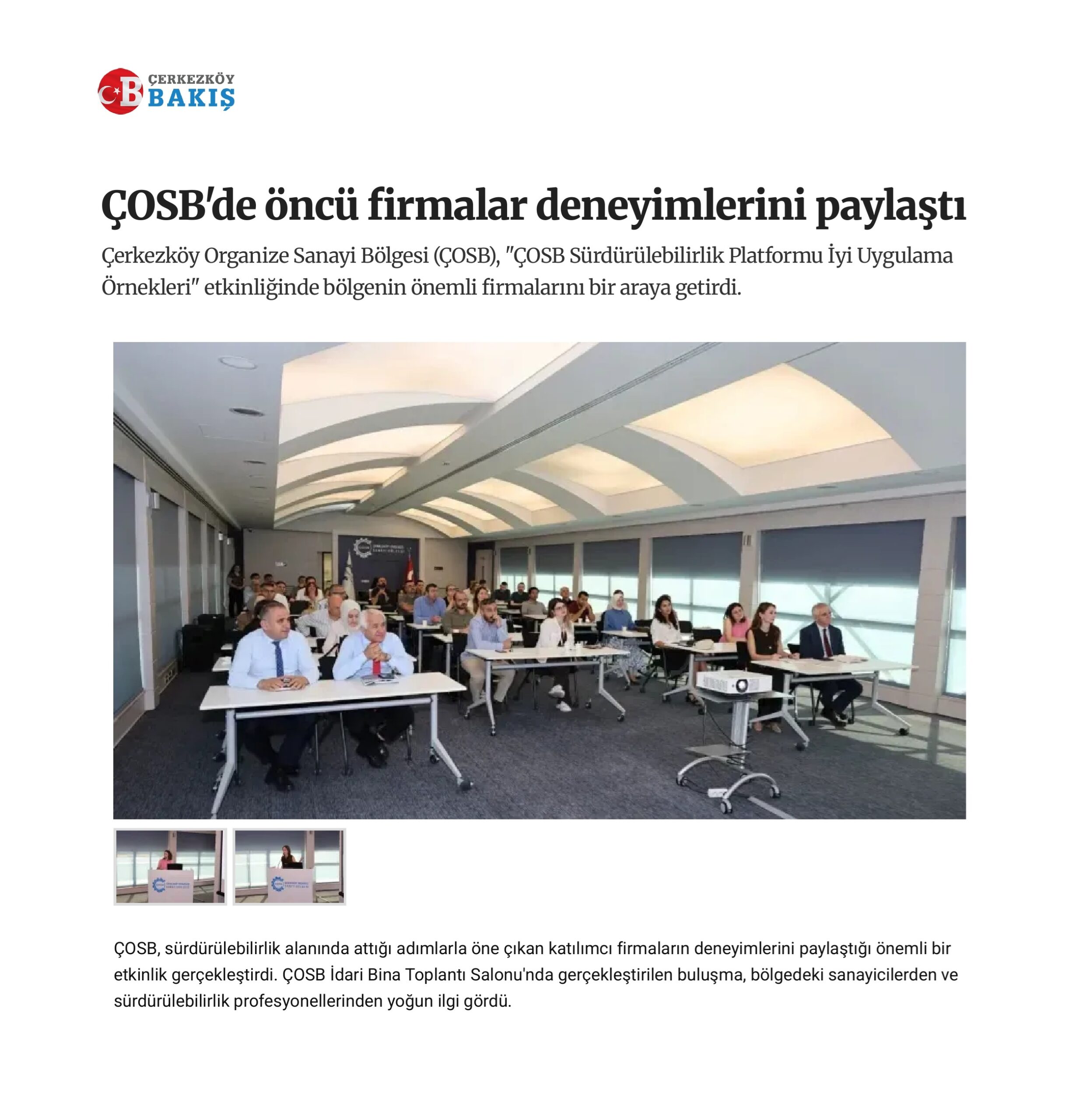 ÇOSB'de öncü firmalar deneyimlerini paylaştı