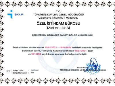 Özel İstihdam İzin Belgesi