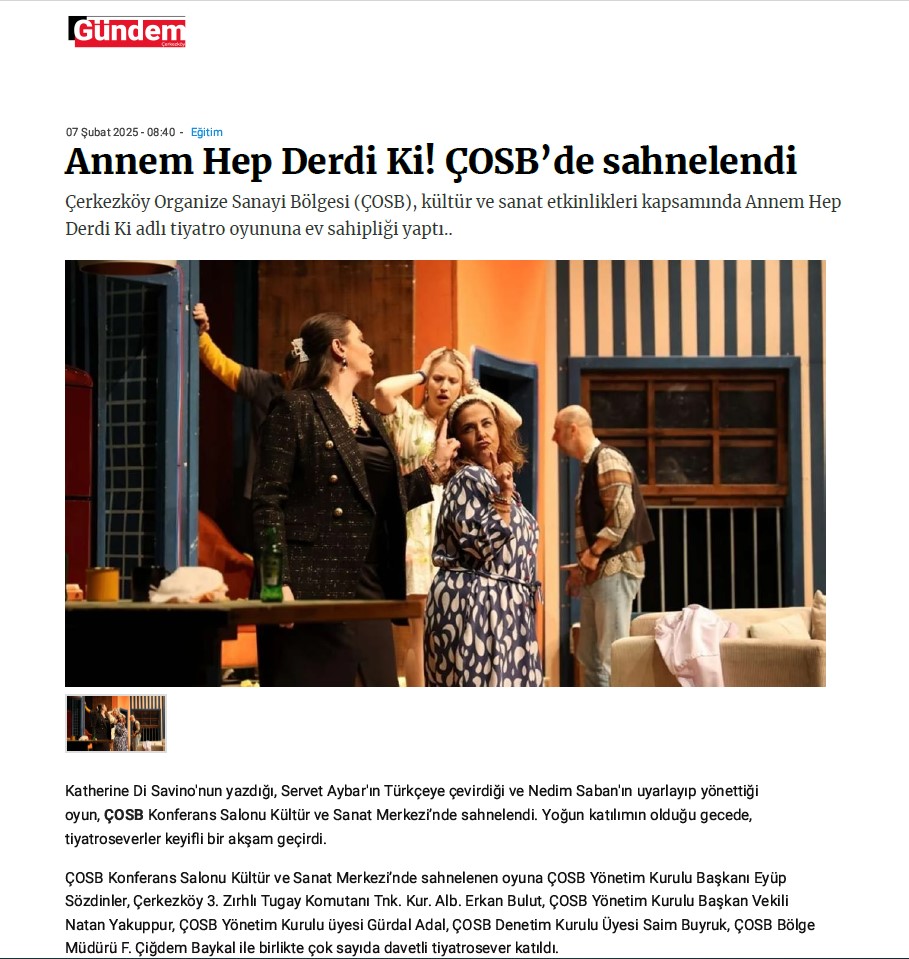 ANNEM HEP DERDİ Kİ