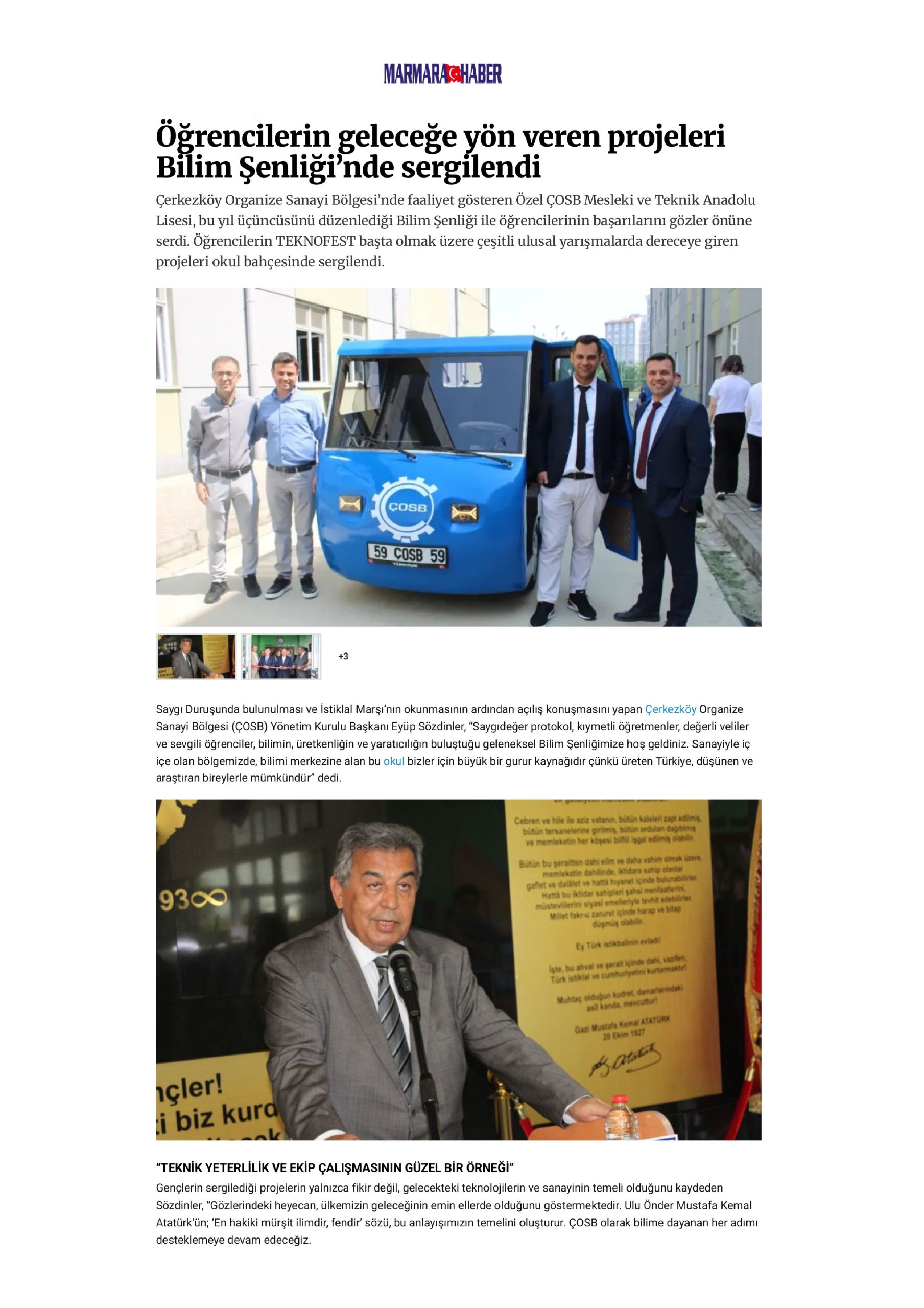 Öğrencilerin geleceğe yön veren projeleri Bilim Şenliği’nde sergilendi